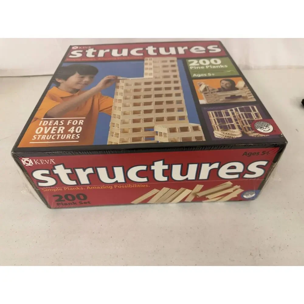 KEVA Structures 200 Plank Set New Sealed Building Blocks Educational Toy Ages 5+